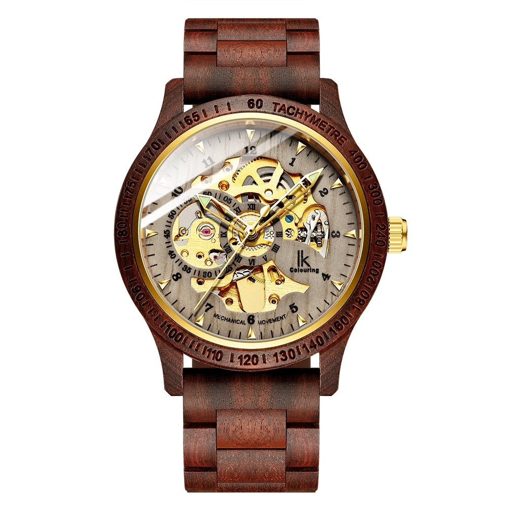 Classic Wooden Men's Mechanical Watch - Cindy's Shop