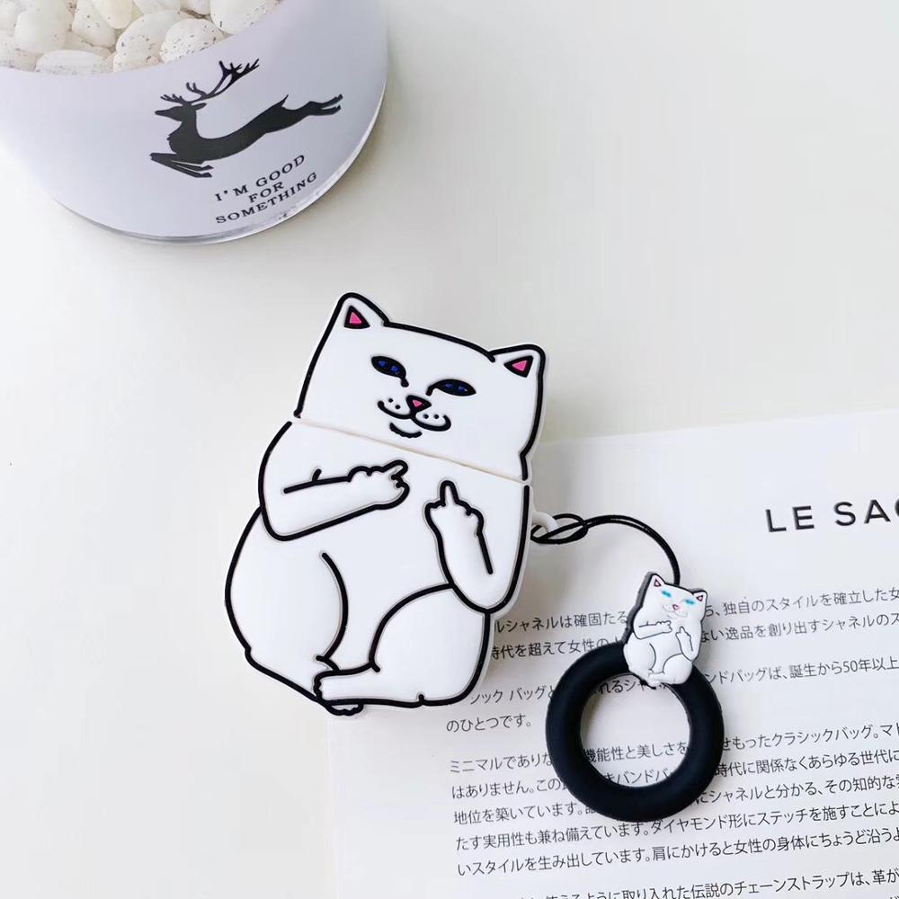 Cartoon Cat AirPods Case - Cindy's Shop