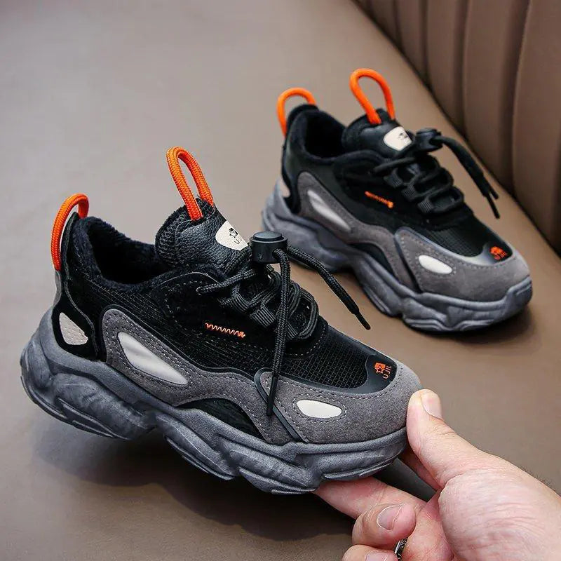 Breathable Low Top Round Toe Solid Color Daddy Shoes - Cindy's Shop