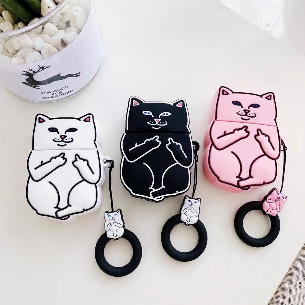 Cartoon Cat AirPods Case - Cindy's Shop
