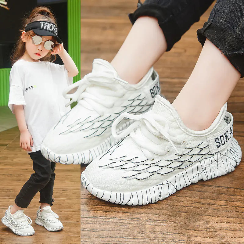 Breathable Mesh Sneakers for Kids - Fish Scale Design - Cindy's Shop