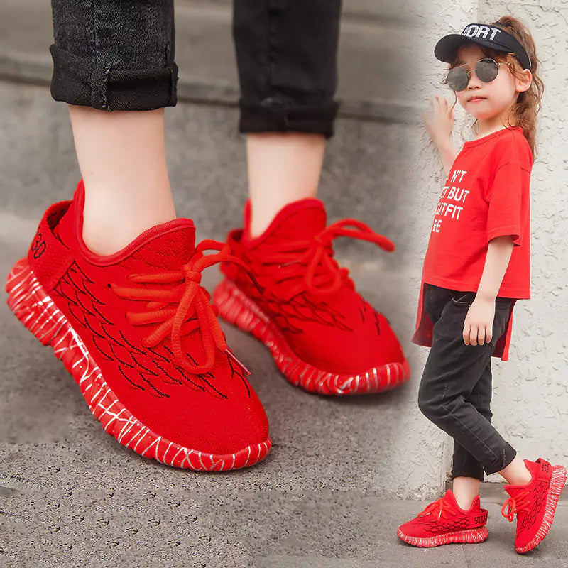 Breathable Mesh Sneakers for Kids - Fish Scale Design - Cindy's Shop