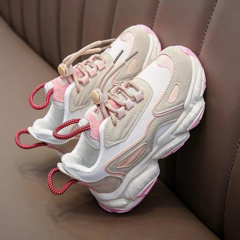 Breathable Low Top Round Toe Solid Color Daddy Shoes - Cindy's Shop