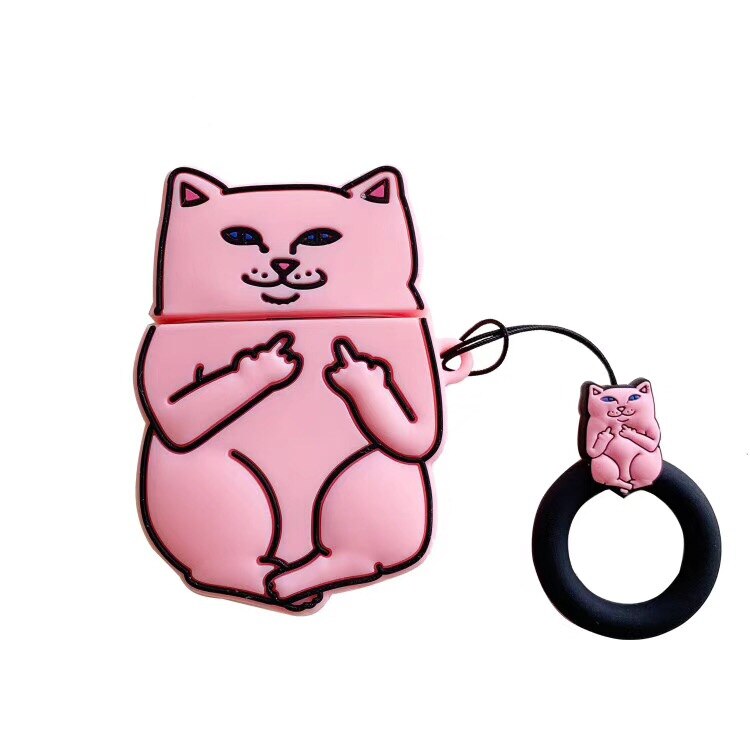 Cartoon Cat AirPods Case - Cindy's Shop