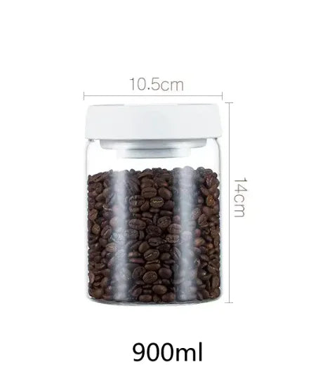 Vacuum Sealed Glass Storage Jar Set - Cindy's Shop