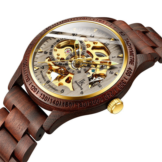 Classic Wooden Men's Mechanical Watch - Cindy's Shop