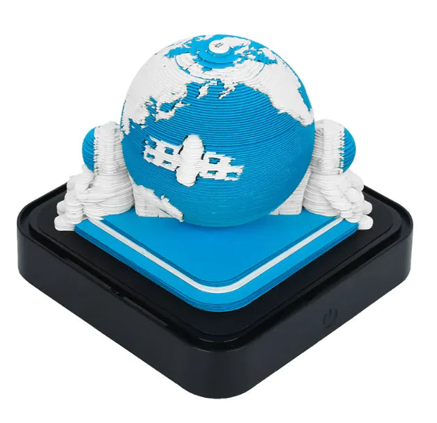 3D Earth Astronaut Calendar Memo Pad with LED Light - Cindy's Shop