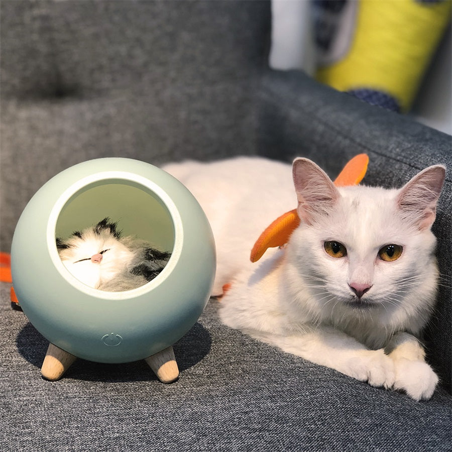 LED Cat Light USB Touch Night Llight Bionic Cat Stepless Dimming Atmosphere Night Light Room Decoration Lamp Holiday Gift - Cindy's Shop