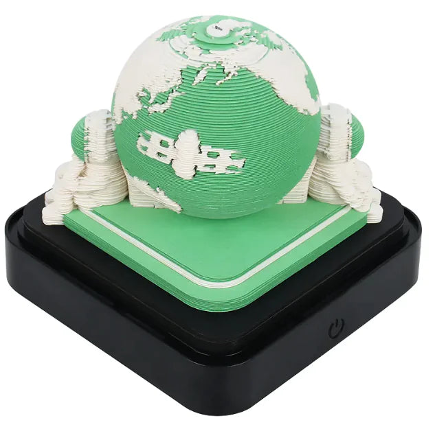 3D Earth Astronaut Calendar Memo Pad with LED Light - Cindy's Shop