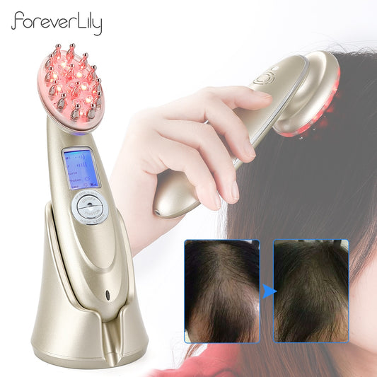 Electric Laser Hair Growth Comb Infrared EMS RF Vibration Massager Microcurrent Hair Care Hair Loss Treatment Hair Regrowth - Cindy's Shop