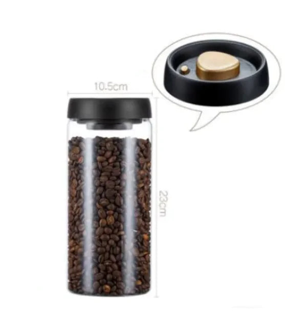 Vacuum Sealed Glass Storage Jar Set - Cindy's Shop