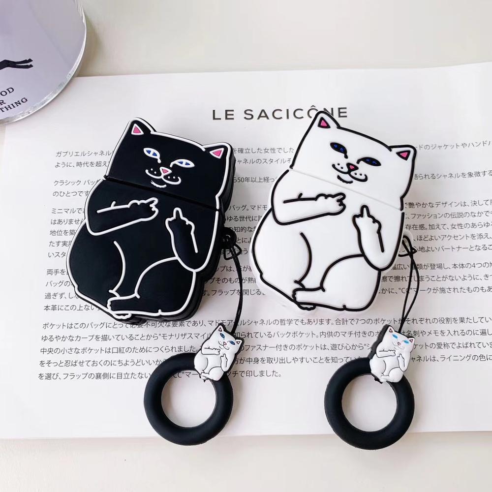Cartoon Cat AirPods Case - Cindy's Shop