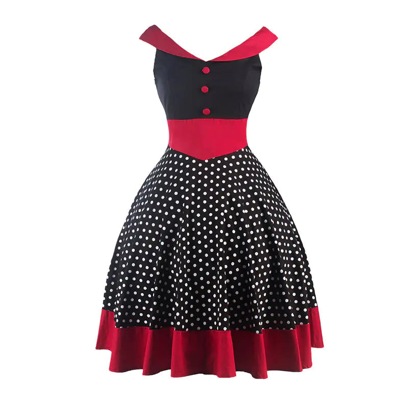 2020 Vintage Style 1950s Polka Dot Dress for Women - Cindy's Shop