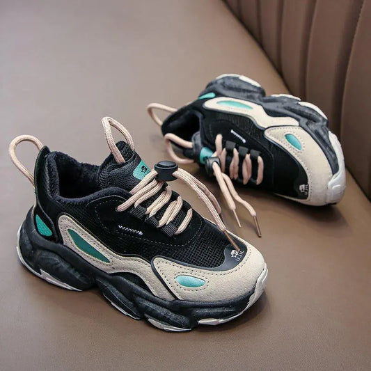 Breathable Low Top Round Toe Solid Color Daddy Shoes - Cindy's Shop