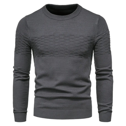 Casual Slim Fit Round Neck Pullover Shirt for Men - Cindy's Shop