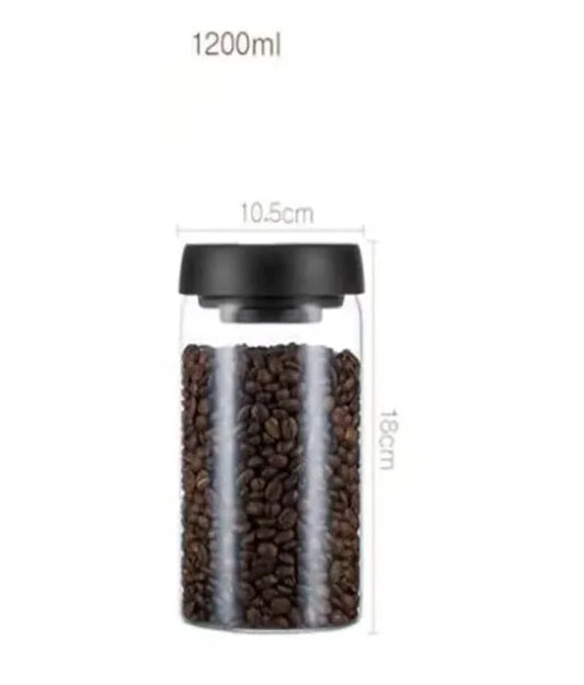 Vacuum Sealed Glass Storage Jar Set - Cindy's Shop