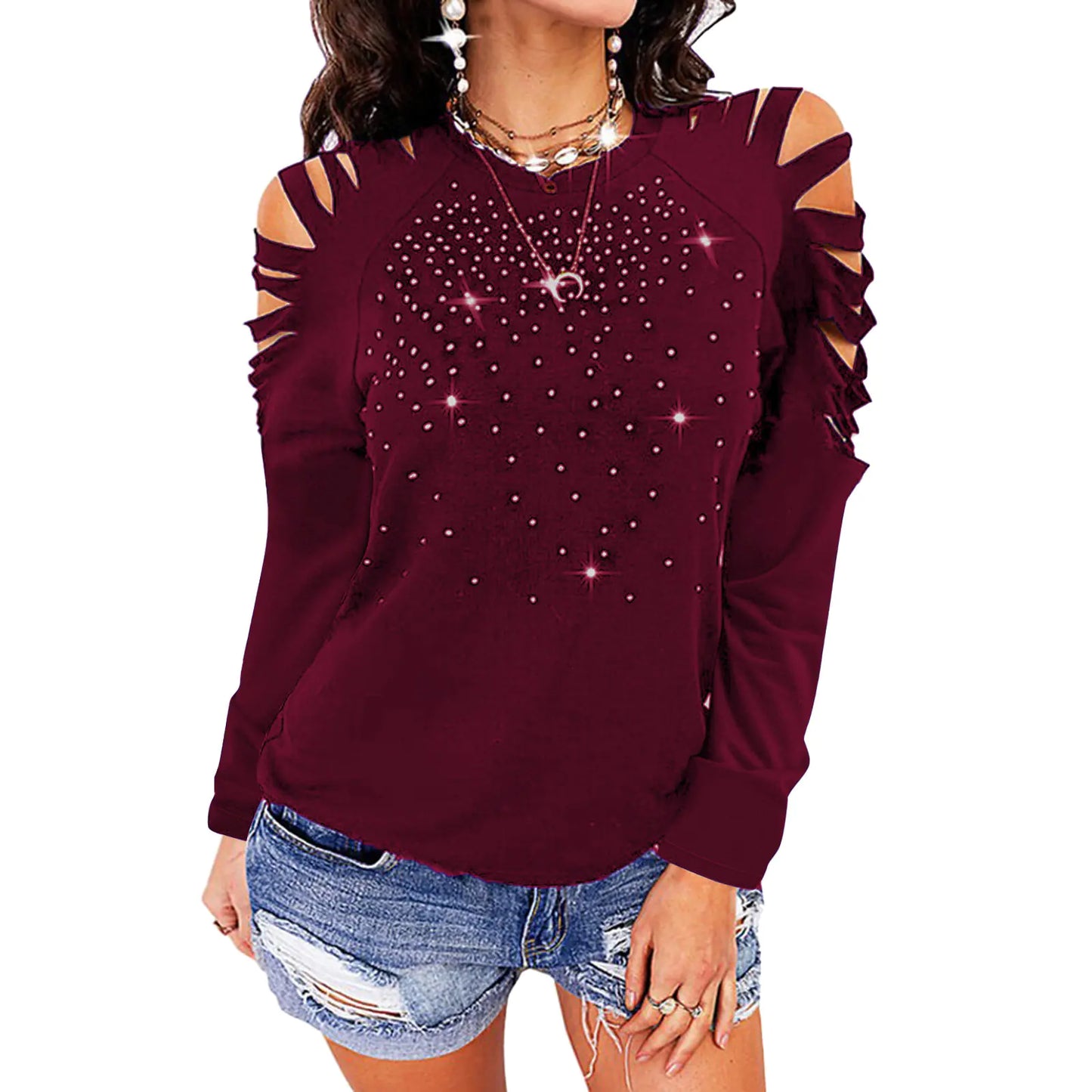 2018 Spring Summer Popular Short Sleeve Top with Lace - Cindy's Shop