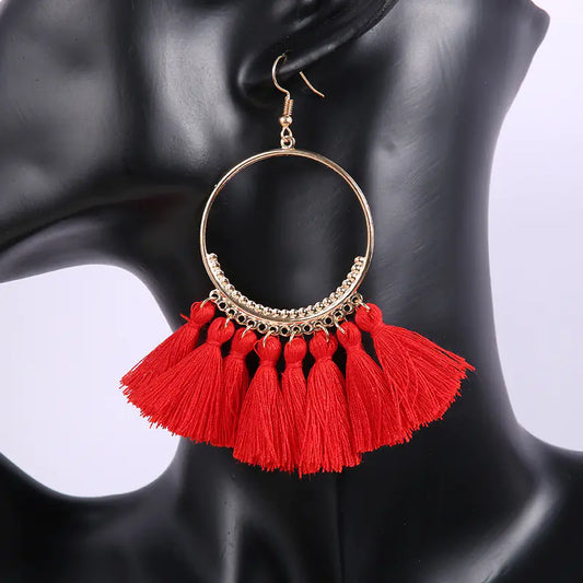 Bohemian Tassel Earrings - Fashionable Drop Jewelry - Cindy's Shop