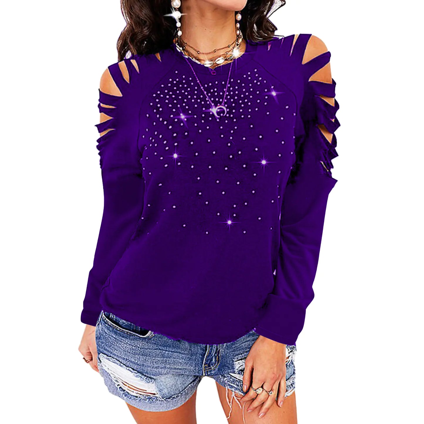 2018 Spring Summer Popular Short Sleeve Top with Lace - Cindy's Shop